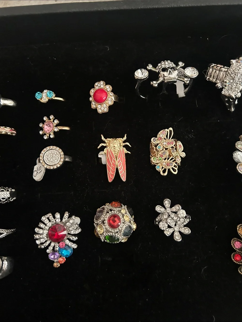 Assorted Women's Fashion Rings Set - Multicolor Stones